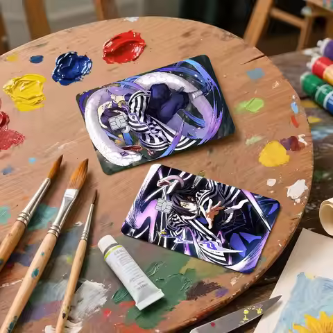 1pc Anime D-Demon Slayer Iguro O-Obanai Anmie Sticker Film Skin Cover For Credit Card Debit Bank Car