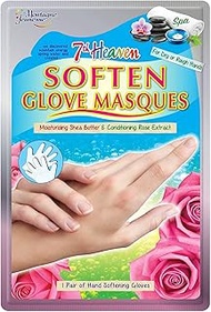 7th Heaven Soften Glove Masques with Moisturising Shea Butter and Conditioning Rose Extract for Dry,