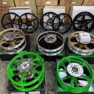 Kawasaki AR80 PNP EX5 DREAM / Y15ZR   GOLD BLACK GREEN SPORT RIM Custom Hub Spocket AR80 Custom 5 Batang AR80 1.4/1.4-18