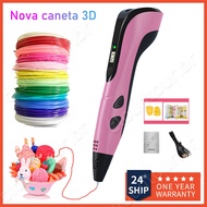 2022 NEW 3D Printing Pen 3d Pen Set for Kids Chidren Child's Birthday Christmas Creative DIY LCD Display with PLA Filament
