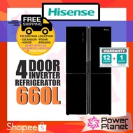 [FREE SHIPPING] Hisense 4 Door Inverter Fridge 660L RQ690N4AWBU Refrigerator / Peti Sejuk / 冰箱 . 电冰箱