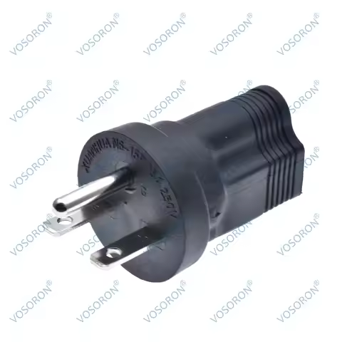Nema 6-15P to 5-15R US Plug Adapter American 3 Prong Electrical Converter Plug 15 Amp 240V Power Ada