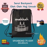 Plain Mecca Hajj Umrah Souvenir Drawstring bag, Plain Mecca string bag, futsal Running Shoe bag, str