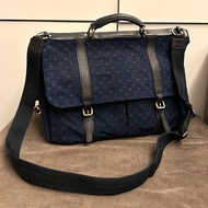 絕版LV Louis Vuitton 深藍色 Monogram mini Denise 牛仔布 男士郵差包