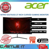 Acer Nitro ED270US3 27 Inch VA WQHD 180Hz 1ms Curved Gaming Monitor UM.HE0SM.302