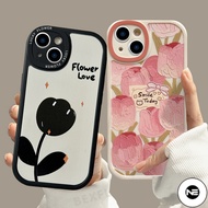 NE Black Tulip Phone Case For OPPO Reno 4 5 5K 6 7 Lite 5G 4F 4 Lite A93 F17 7Z Pro Realme 5 5i 5S 6