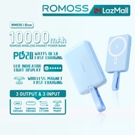 Romoss WMS10 10000mAh Powerbank PD20W Wireless Fast Charge & Built-in Cable 3 Out 3 In LED Indicator