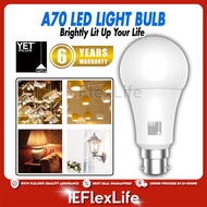 YETPLUS Lampu Led Bulb B22 A70 6500K Daylight Lampu Led Siling Mentol B22 LED Light Bulb Downlight L