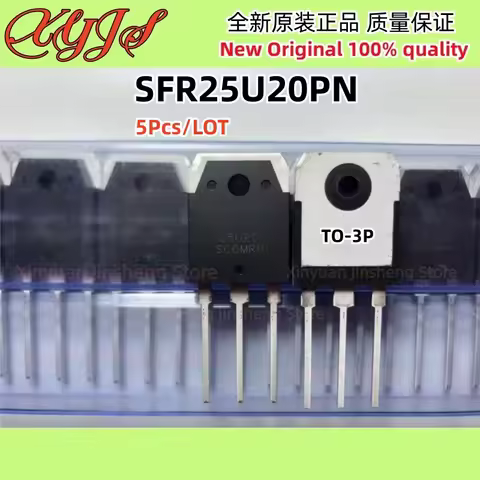 5Pcs/LOT SFR25U20PN 25U20 SFR25U2 TO-3P Common fast recovery diodes for 25A200V welding machines Chi