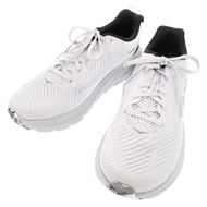 二手 HOKA 男士 RINCON 3 跑鞋，尺寸 27cm，1119395，NCSW，聚酯和聚氨酯材質，淺灰色和黑色，1906