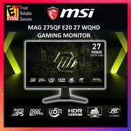MSI MONITOR MAG 275F E20 FHD /MAG 275QF E20 WQHD  27" FLAT IPS 200HZ /0.5ms GTG / FULL HD/ FLICKER F