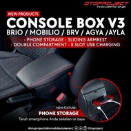 CONSOLE BOX ARMREST NEW BRIO BRVAGYA AYLA OTOPROJECT SENDERAN TANGAN -RM3 Variasi
