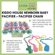 Kiddo House Newborn Baby Pacifier with Pacifier Chain (Bundle Set)