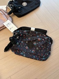Kipling 多層隨身斜背包 型號 : ABANU Flower Polka彩色碎花