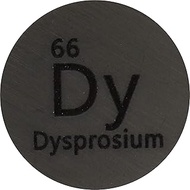 Dysprosium (Dy) 24.26mm Metal Disc 99.9% Pure for Collection or Experiments