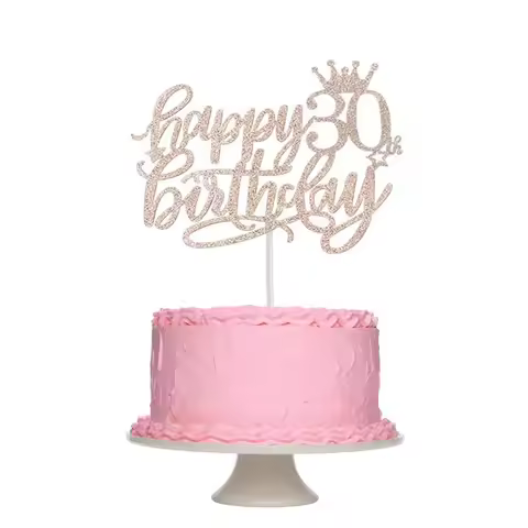 1 Pack Happy 30th Birthday Cake Topper Happy 30 Birthday Cake Decoration for 30th Birthday Party Dec
