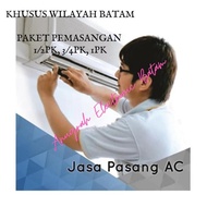 JASA PASANG AC 1/2PK - 1PK ( 0,5PK, 3/4PK, 1PK) + MATERIAL BATAM