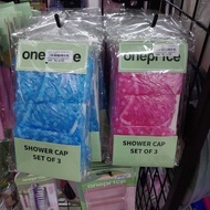 Ong Houseware - Shower Cap Hair Dye Cover Plastic Head Shower Cap 3pcs One Price One Pr1ce FG-98113.