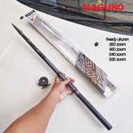 Joran pancing tegek 45 meter custom kolong maguro zoom full carbon - 360 zoom