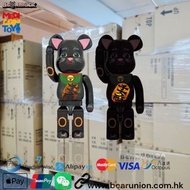 🥇現貨🥇BE@RBRICK 招き猫 黒メッキ 発光 1000％  招財貓