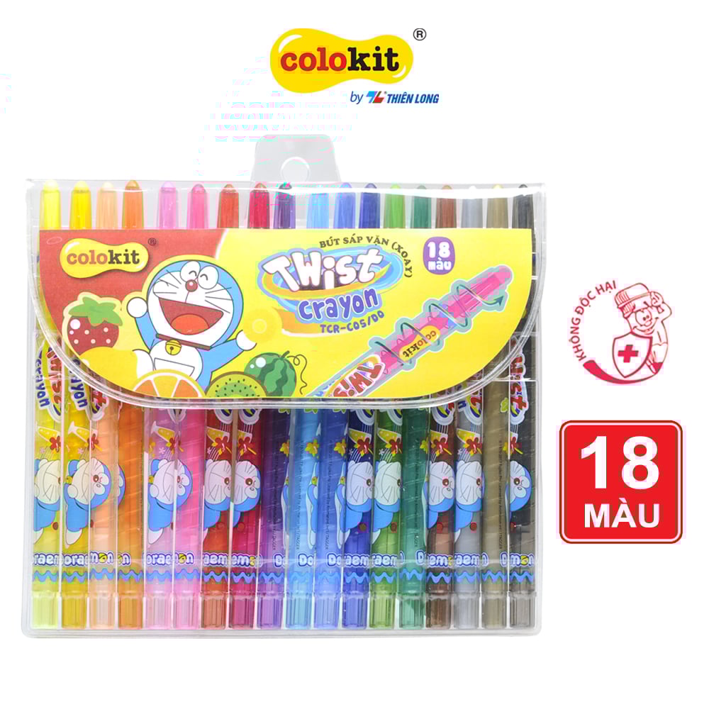 Bút sáp vặn Colokit Doraemon TCR-C05/DO