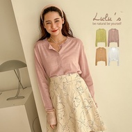 LULUS [A03220040] Y Round Neck Knitted Jacket 4 Colors 220421