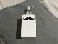 Mustache soap dispenser