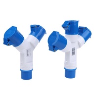 [Prs] 16A 3 Pin 2/3 Way 220V IP44 Waterproof Industrial Field Plug And Wall Soet Male Female Power E