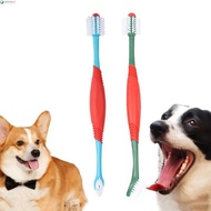 NEEDWAY Pet Double Head Toothbrush, 360° Soft Bristle Multi-angle Dog Toothbrush, Portable Plastic P