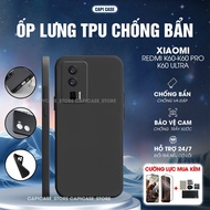 Redmi K60 / K60 Pro / K60 Ultra TPU anti-fouling case with square border, 4-sided shockproof clear f