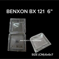 BENXON BX121/BX122/BX123/BX124/BX125/BX283,Square Cake Box Transparent with Lock/Bekas Kuih Empat Se