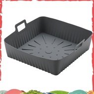 23cm/9Inch Square Large Silicone Air Fryer Liners Mold for  Air Fryer 6-8QT Reusable Airfryer Oven B