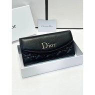 Color Black Size 19x10 Dior Fashion Dior Wallet First Layer Cowhide Cabinet Super Rich Ladies Exclus