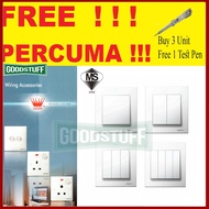 [Original] CROWN CE 1GANG 9113 / 2 GANG 1 WAY CE8021B/ 3 GANG 1 WAY CE8031B /4 GANG 1 WAYCE8041B FLU