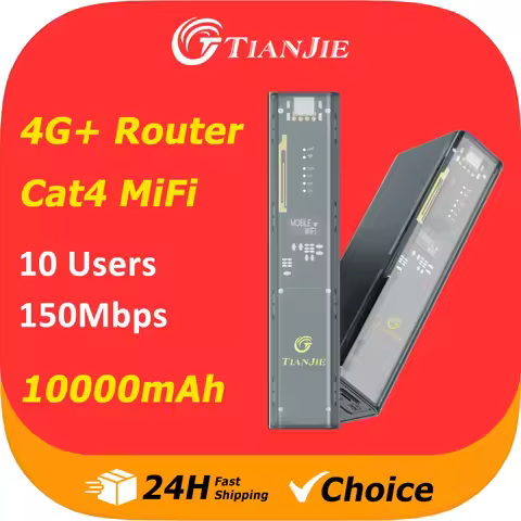 TIANJIE MF310 10000mAh 4G Portable WiFi Router,MiFi Hotspot With SIM Card Slot,150Mbps Wireless WiFi