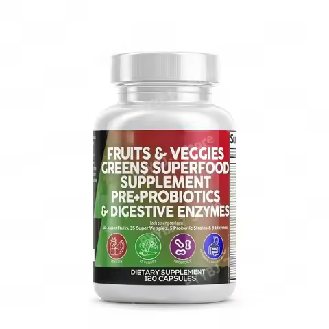 Fruits and Veggies Capsules Balance of Over 70 Fruit Vegetable Supplements Capsules with Probiotics 
