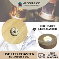 Maison & Co. | USB LED Coaster Wireless 1M Length Cable Long Lasting Suitable for Potpourri & Aroma 