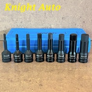 8pcs 1/2" H5-H19 Drive Allen Hex Key Bit Socket Set Square Socket  ID34400 ID35216