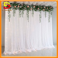 Phông Rèm 2 Lớp Rèm Decor Sự Kiện Sinh Nhật Background Tiệc Cưới (Voan Lưới+Thun Nhúng) DG-604