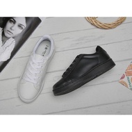 Fufa Shoes Brand Women's Retro Time Round Toe Casual Shoes-Black/White 1CK60