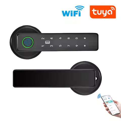 Tuya SmartLife APP WiFi Remote Control Smart Fingerprint Password RFID IC Card Single Latch Lock Dea