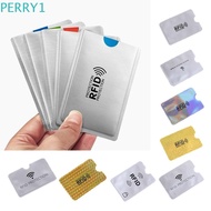 PERRY1 10pcs Anti RFID Card Holder, Reader Lock Anti Theft NFC Blocking Case, Resuable Aluminium Foil NFC Blocking Korean Style ID Card Box Outdoor