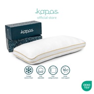 KAPAS LIVING | Bespoke® Memory Foam Pillow | Icecool® Fabric | Adjustable| Standard & King Size