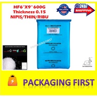 HDPE PLASTIK BAG RIBU NIPIS 6''X9''(1000) 600GM/HF PLASTIC BAG THIN 6''X9'' (1000)  600GM