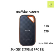 [ศูนย์ไทย ประกัน 5 ปี] SanDisk Extreme PRO Portable SSD E81 ฮาร์ดดิสก์พกพา harddisk พกพา SSD พกพาUSB3.2 Gen2x2 Type C US
