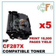 5UNITS 87A 87X CF287A CF287X Compatible Toner For LaserJet Enterprise M506dn M506n M506x M527z M527f