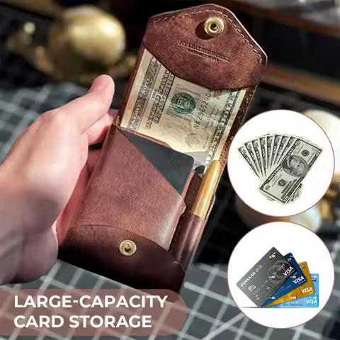 Wallet Card Holder Complimentary Fountain Pen ID Card Clip Case W/ Money Pocket Portable Wallet for 