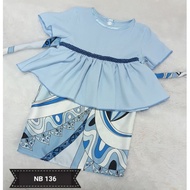 Peplum newborn baju kurung baby