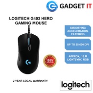 LOGITECH G403 HERO 25K WIRED RGB GAMING MOUSE (910-005634)