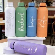 1pc Customized Double-Wall Stainless Steel Coffee Mug, Sports Water Bottle, 500ml/17oz Personalized 